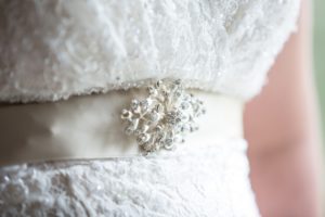 Embellishment on wedding dress
