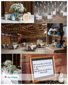 Details of rustic wedding at Octagon House