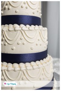 side of wedding cake